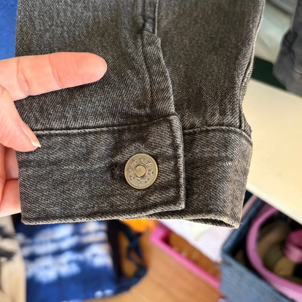 Coveted Free People Jean Jacket with Embroidery and Beadwork XS - Picture 11 of 12